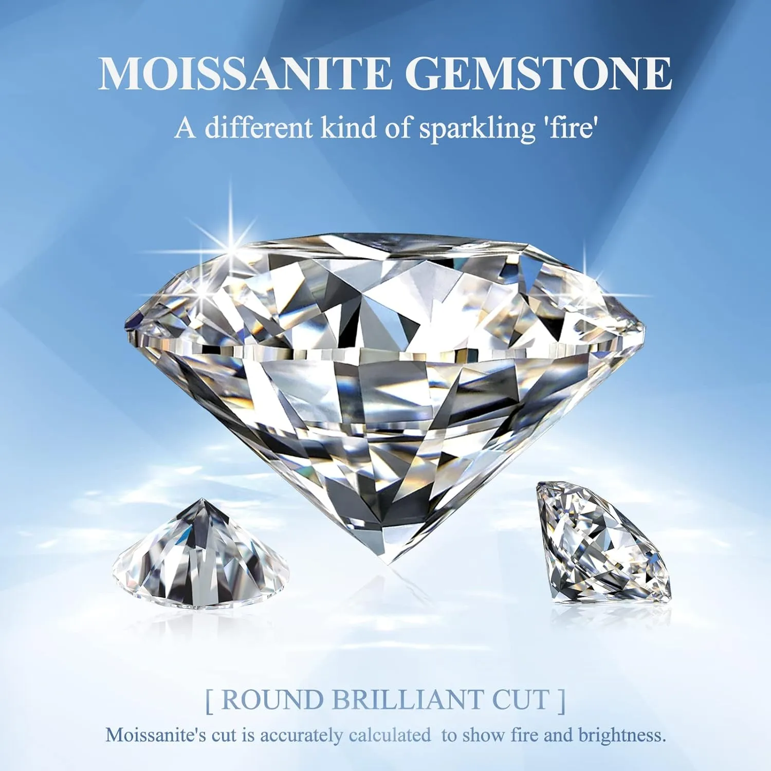0.3-10 Carats Moissanite Stone Lab Grown Simulated Diamond Loose D Color VVS1 Clarity Round/Oval/Pear/Princess Cut Moissanite Loose Gem Stones with GRA Certificate for Ring Pendant Jewelry Making Gift