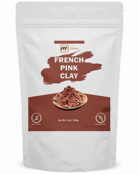 100% Natural French Pink Clay Powder/Rose Clay (2 Pounds) for DIY Facial Masks, Creams, Soft Peels and Scrubs, and Soap Making 2 LBS / 908 GMS