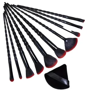 10pcs Makeup Brushes for Beginners - Unicorn-Themed Synthetic Makeup Brush Set with ABS Handles for Foundation, Blush, Eyeshadow, Powder - Durable, Soft Bristles, All Skin Types