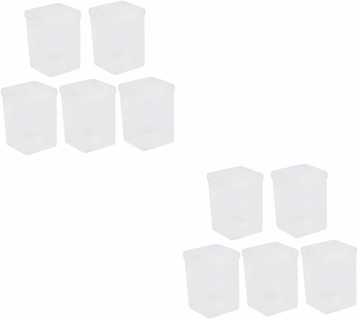 10pcs Transparent Cotton Pads Storage Box Single Lattice Organizer for Cosmetics Nail Swabs Accessories for Home Bathroom Bedroom Travel
