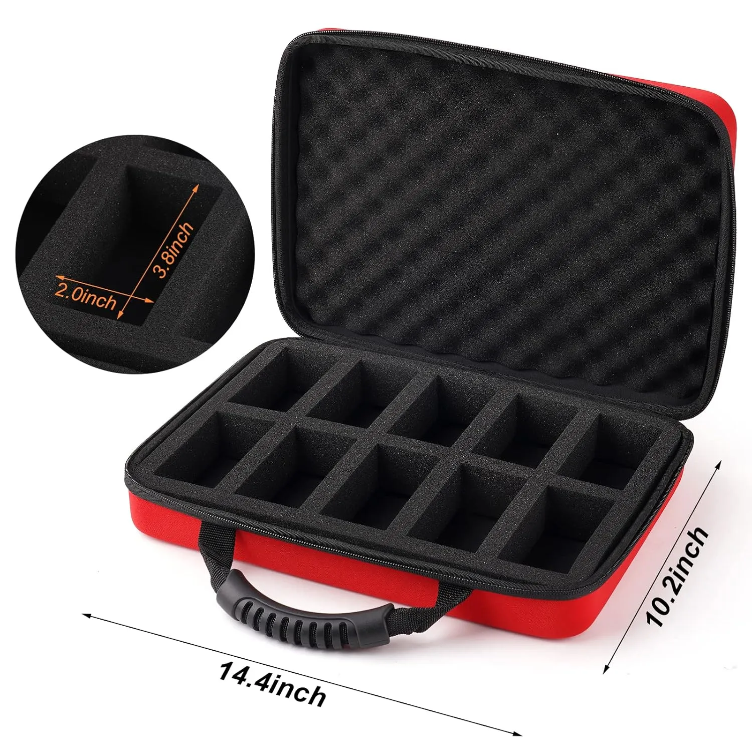 1200-2200 Card Game Case for Cards Against Humanity Game,Playing Trading Travel Card Storage Holder for Pokemon Cards, Sports Card and Baseball Cards,Fit All Other Card Games Expansions (Red)