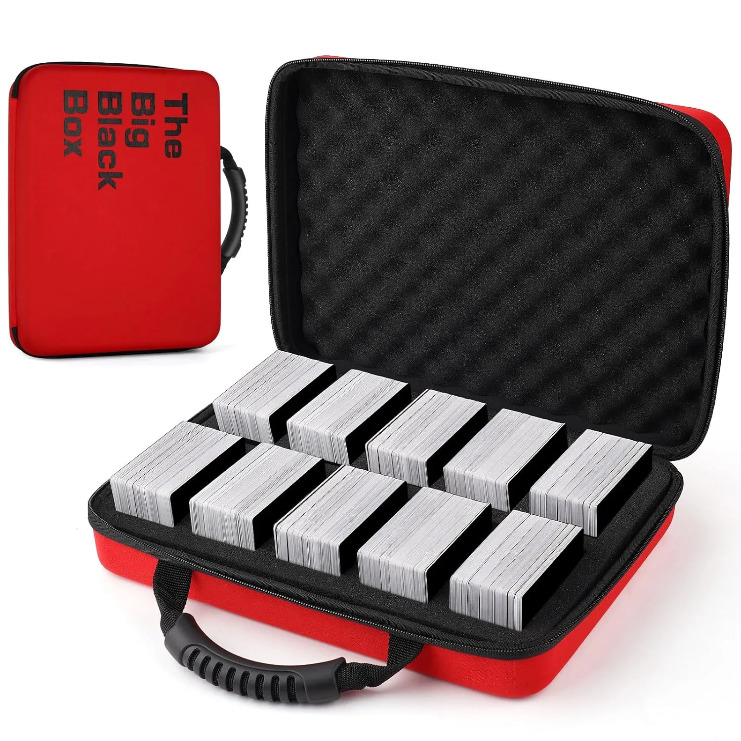 1200-2200 Card Game Case for Cards Against Humanity Game,Playing Trading Travel Card Storage Holder for Pokemon Cards, Sports Card and Baseball Cards,Fit All Other Card Games Expansions (Red)