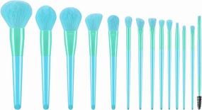 14 Makeup Brush Set Brushes Candy Mascara Set Eye Makeup Shadow Sweet Super Brush Make up Brushes(Green)