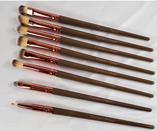 15 pcs Vegan Makeup Brush Set with Carrying Pouch and 5 pcs Sponge with Container