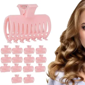 15Pcs/Set Hair Rollers Curlers & Clips - Hair Claw Clamps & Claws - Hairdressing Tool