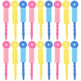 18 Pcs Hair Curler Foam - Sponge Hair Rollers Small Sponge Curling Hair Set Spiral Rollersfor Long Hair Curling Iron Curls Silicone
