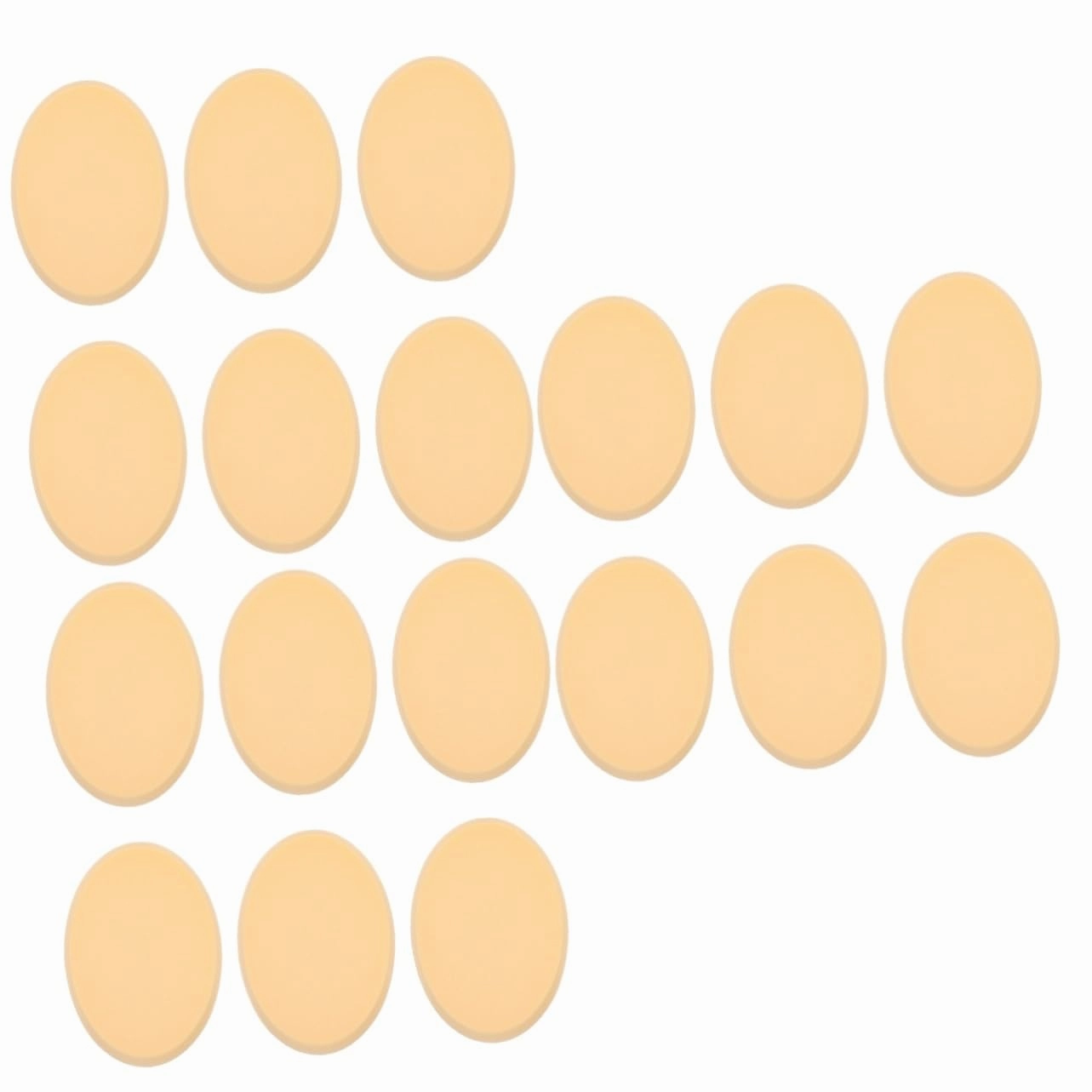 18pcs Oval Makeup Puff Sponge Beauty Applicators for Powder Application Hydrophilic Material for Foundation and Concealer Use