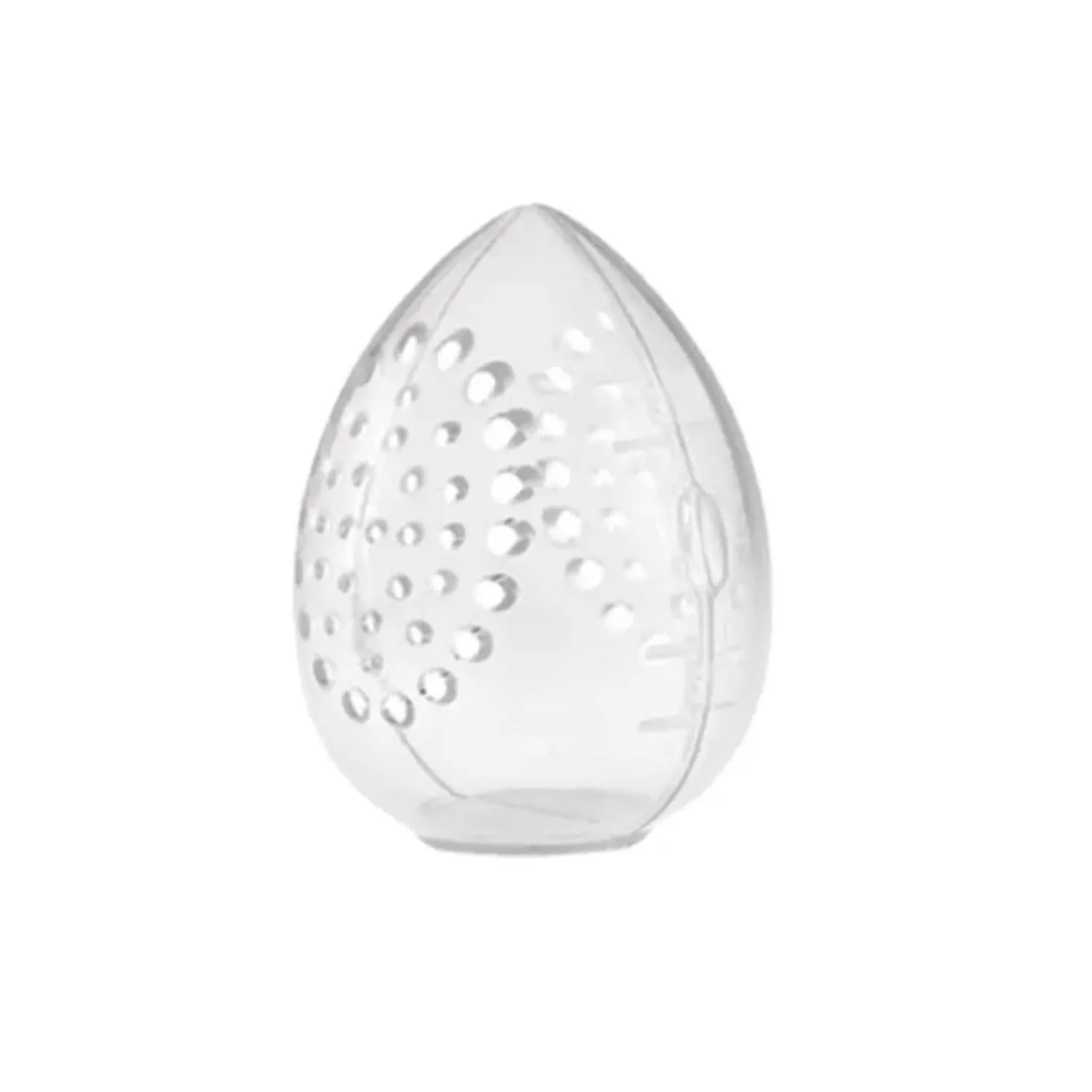 1pc Empty Transparent Puffs Drying Box Storage Case Portable Sponge Stand Cosmetic Egg Shaped Rack Makeup Puff Holder(1pc box white)