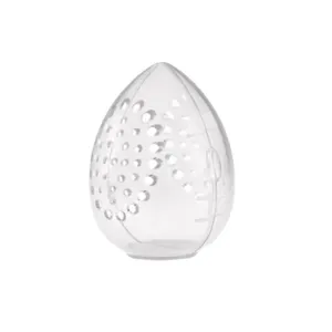 1pc Empty Transparent Puffs Drying Box Storage Case Portable Sponge Stand Cosmetic Egg Shaped Rack Makeup Puff Holder(1pc box white)
