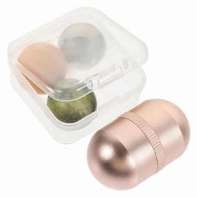 1set Cooling Jade Roller for Facial Massage Eye Volcanic Rock Tighten Relax Skin -aging Tool for Face Eyes Neck Absorption of Creams