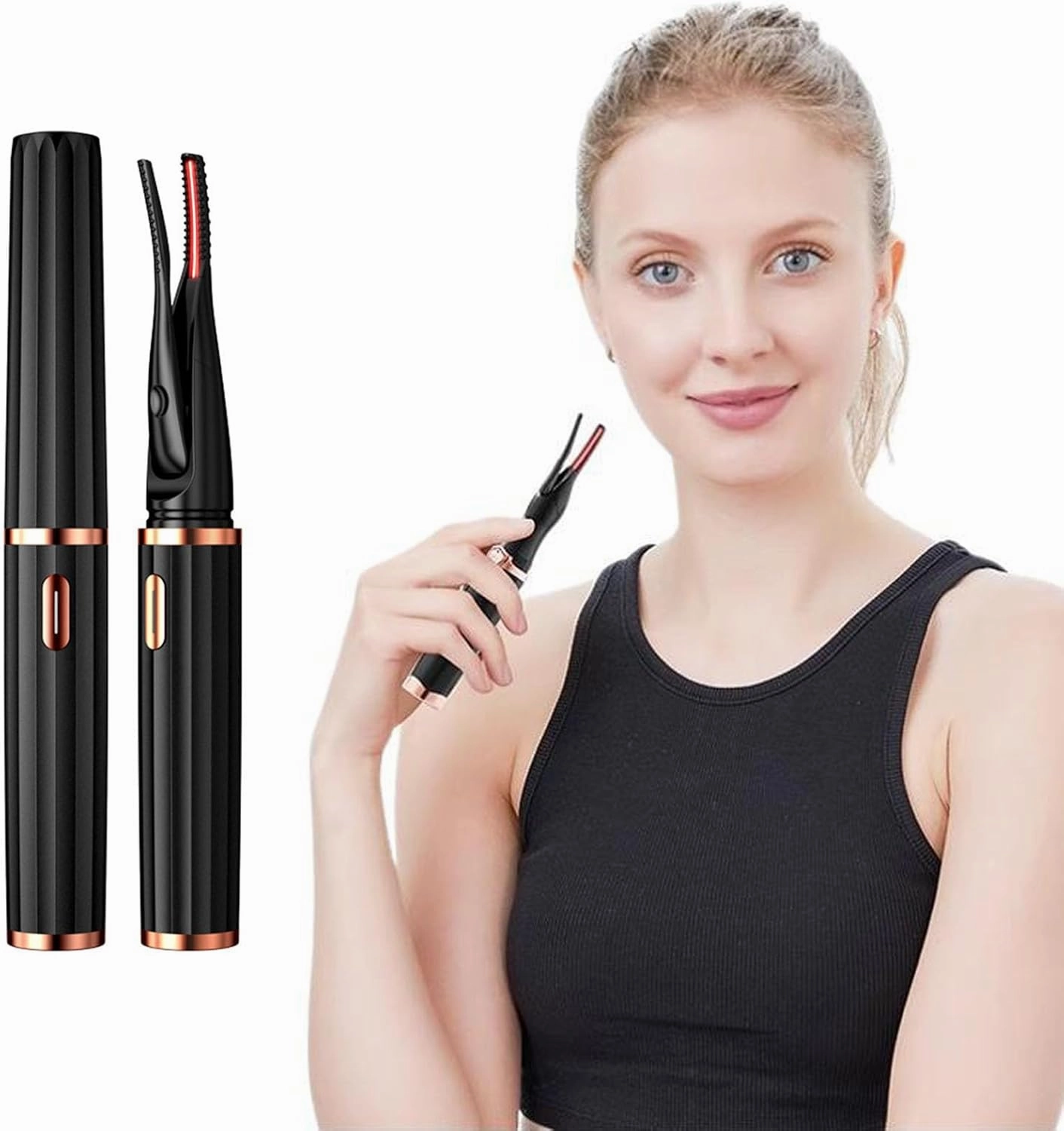 1set Electric Eyelash Curler Portable Heated Curling Device with Intelligent Temperature Control for Eye Makeup Quick Heating for Curls