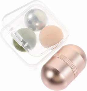 1set Jade Face Roller Cooling Facial Massager Detachable Jade Balls for Skin Tightening Anti-Aging and Dark Reduction for and Self-Care