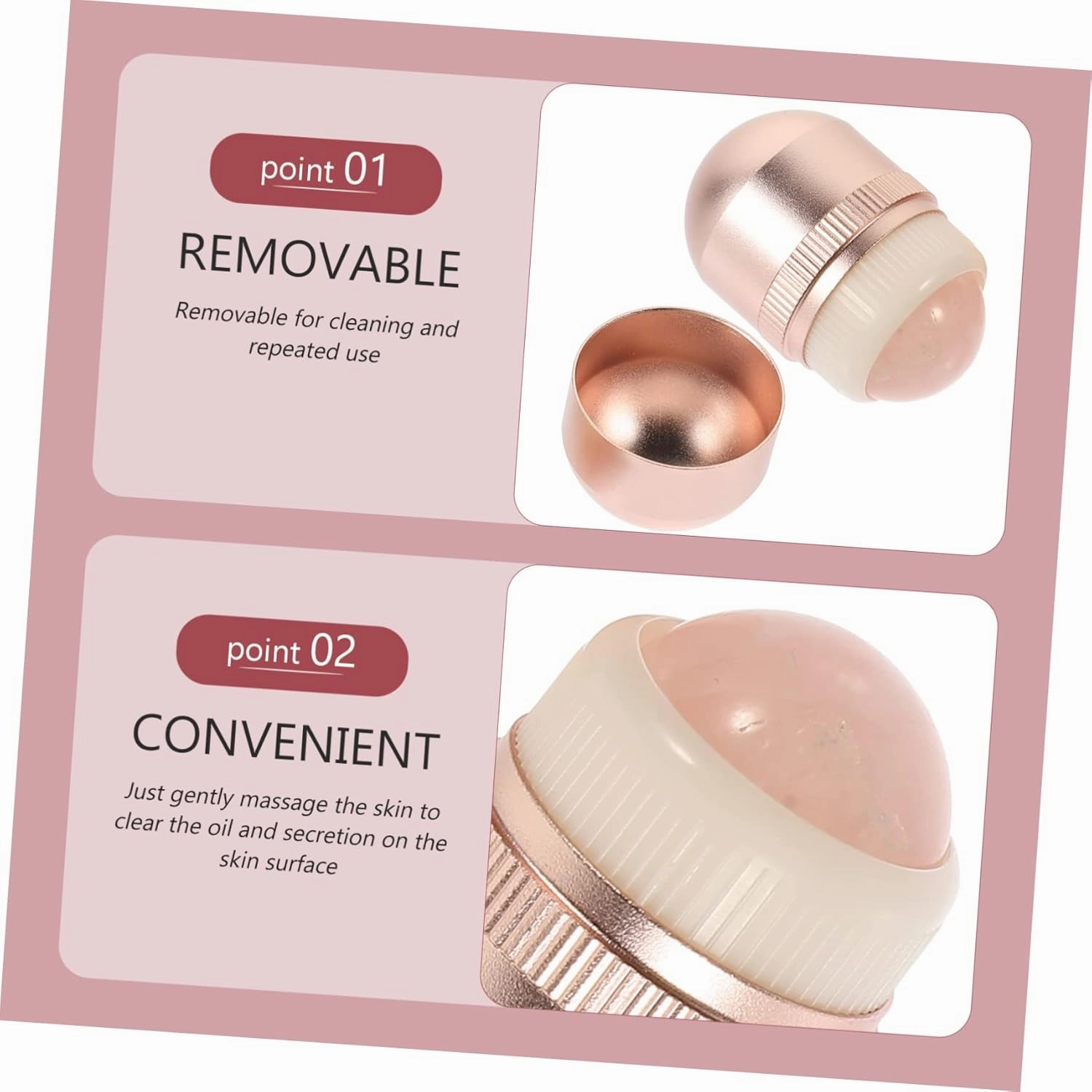 1set Jade Face Roller Facial Massage Tool Jade Globe for Reducing Dark Circles Promoting Healthy Skin and Enhancing Absorption for Daily Use Face and Neck