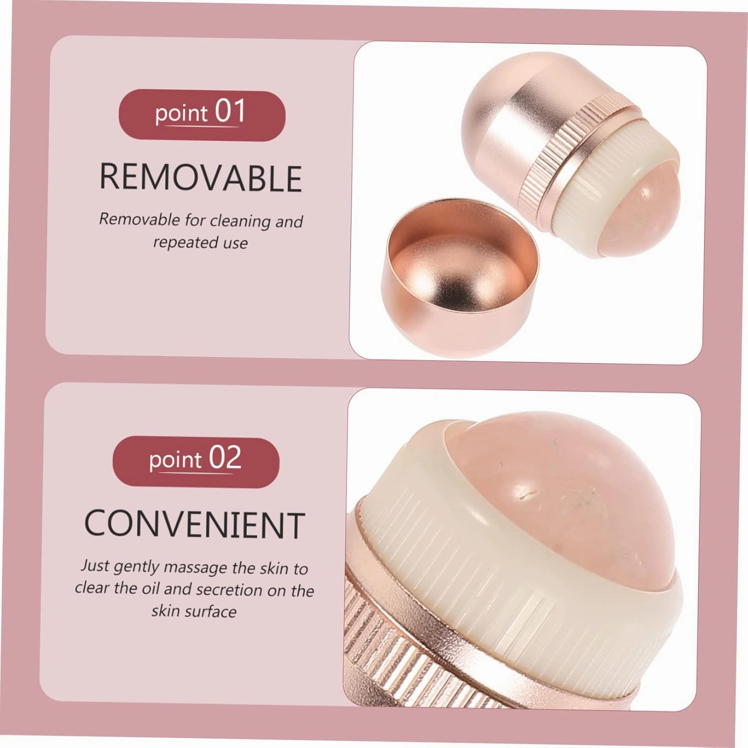 1set Jade Rolling Detachable Facial Massage Tool Jade- Roller for Face Neck Eyes Relieves Skin Tension Reduces Puffiness and Improves Skin Health