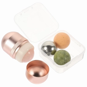 1set Jade Rolling Detachable Facial Massage Tool Jade- Roller for Face Neck Eyes Relieves Skin Tension Reduces Puffiness and Improves Skin Health