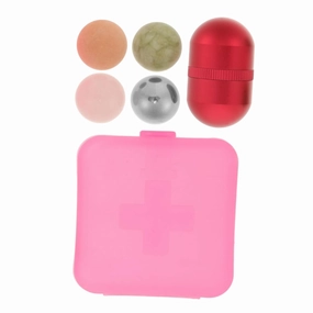1set Volcanic Stone Facial Roller Kit for Eye Massage Oil Absorption and Puffiness Reduction Includes Jade and Volcanic Stone Rollers for Refreshing Skincare Routine