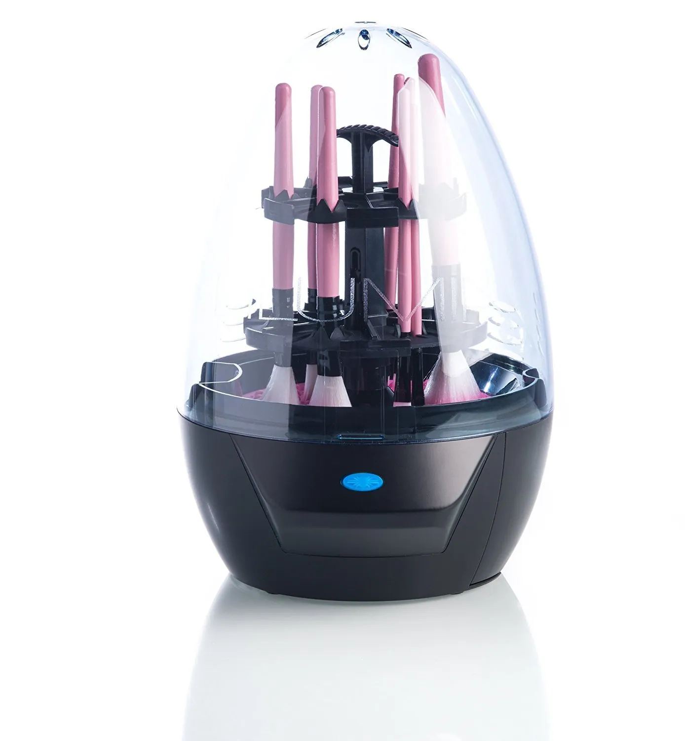 2 Makeup Brush Cleaner Device (Matte Black) - Electronic Cleaning Machine Keeps Cosmetic Makeup Brushes Soft & Clean with the Push of a Button