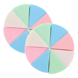 2 Sets Wedge Makeup Sponges Powder for Wet Dry Application for Eye Cheek and Nose Makeup Present for Birthdays Valentine Day Mother Day