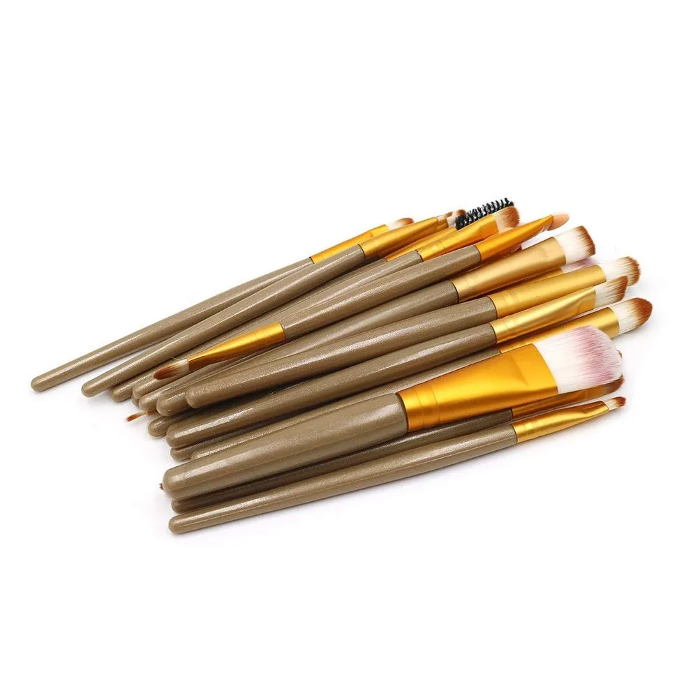 20 Eye Makeup Brushes Lip Brushes Eye Shadow Brushes Beauty Makeup Tool Set (Size : Golden)