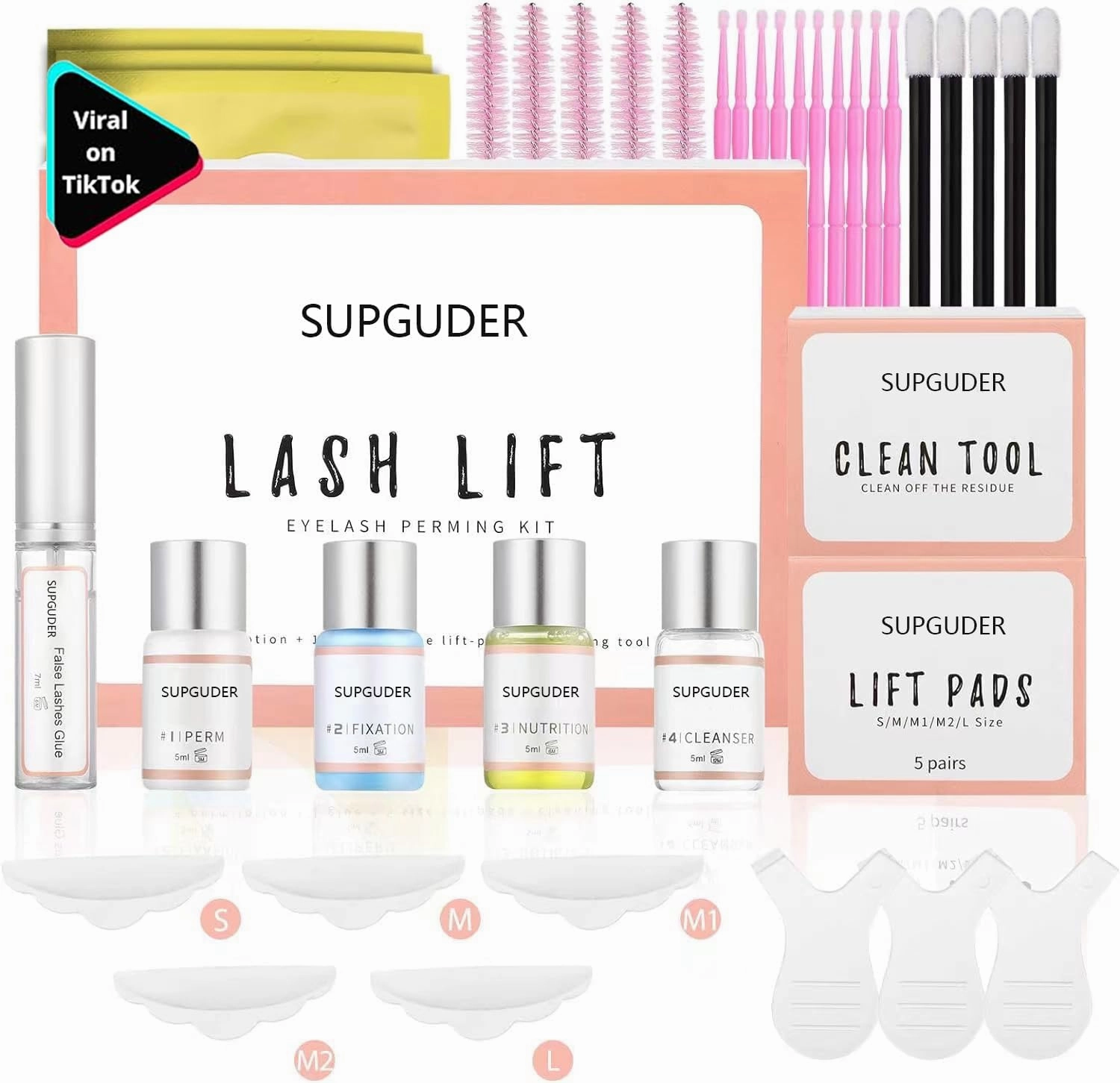 2025 Upgraded Lash Lift Kit for Perming,Curling and Lifting Eyelashes | Semi-Permanent Salon Grade Supplies for Beauty Treatments | Includes Eye Shields,Pads and Accessories
