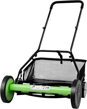 20in Manual Push Reel Lawn Mower Push Lawn Sweeper with Large Capacity Collection Bag, 5 Bladesfor Lawn Soil Garden Yard, Lawns, Parks, Golf Courses, Sidewalks, Driveways