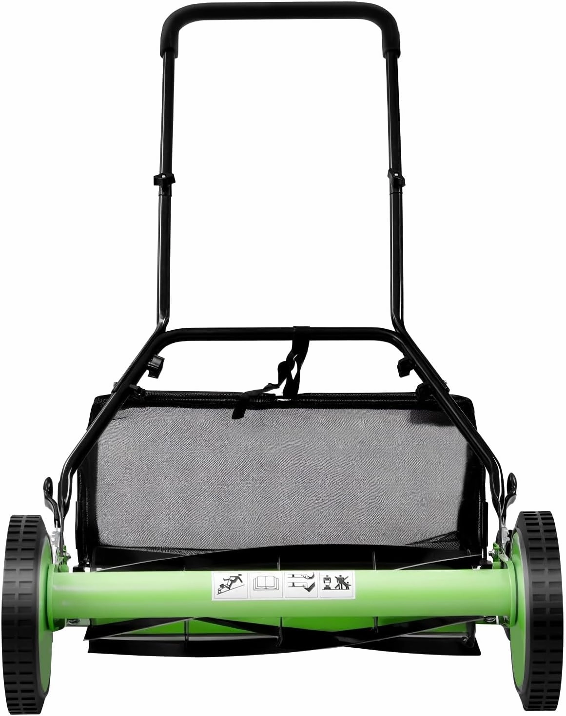 20Inch Manual Lawn Mower，Push Reel Mower with 5 Blades & Collection Bag 1.33"-2.51" Height Adjustable Push Lawn Mower for Parks Gardens