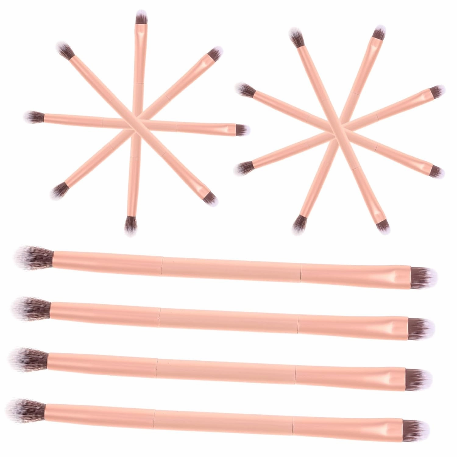 24pcs Double Ended Eyeshadow Brush Soft High-density Makeup Brushes for Easy Application for All Skill Levels Durable Design for Long-term Use for Eye Makeup Enthusiasts