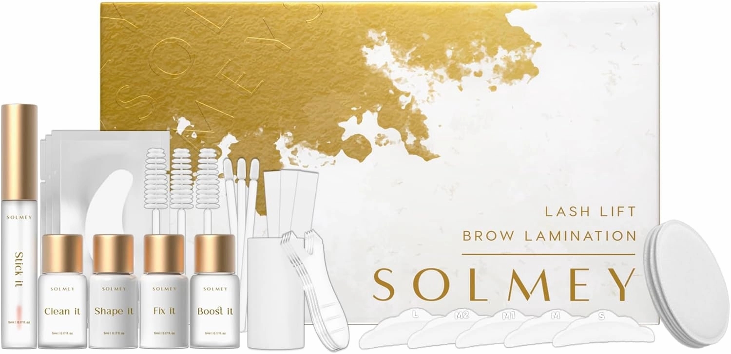 2-in-1 Lash Lift & Brow Lamination Kit | Professional Eyelash & Eyebrow Perm Set with Keratin, Collagen, Oats & Castor Oil | Salon Quality Results at Home - Up to 6 Weeks | Easy to use