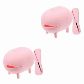 2 Sets Makeup Sponges Wedges Silicone Makeup Sponge Holder Powder Puff Case Travel Size Storage
