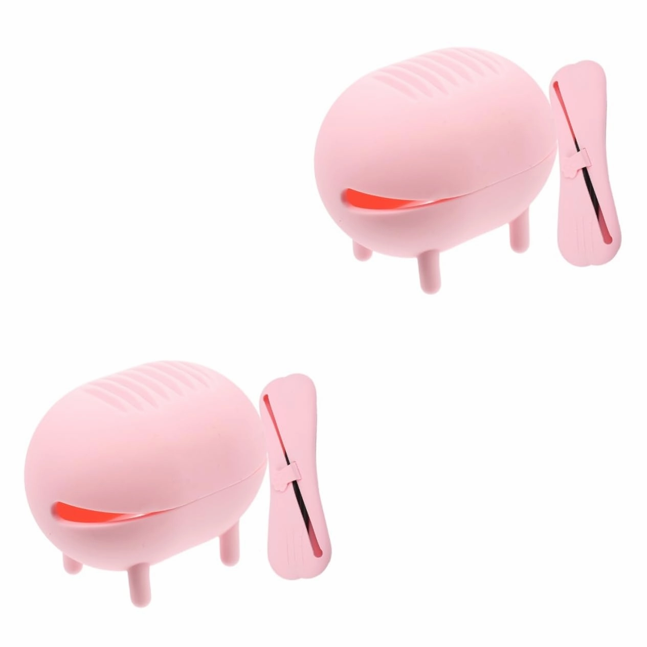 2 Sets Makeup Sponges Wedges Silicone Makeup Sponge Holder Powder Puff Case Travel Size Storage