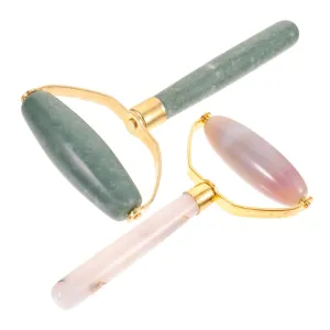 2pcs Real Jade Facial Rollers Face for Skin Care Tools Chin Roller for Eyes