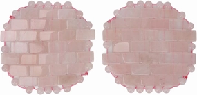 2pcs Jade Eye Mask, Rose Quartz Jadestone Eye Pad, Jade Stone Sleep Eye Pad to Eliminate Wrinkles, Puffiness & Irritation (Reusable)