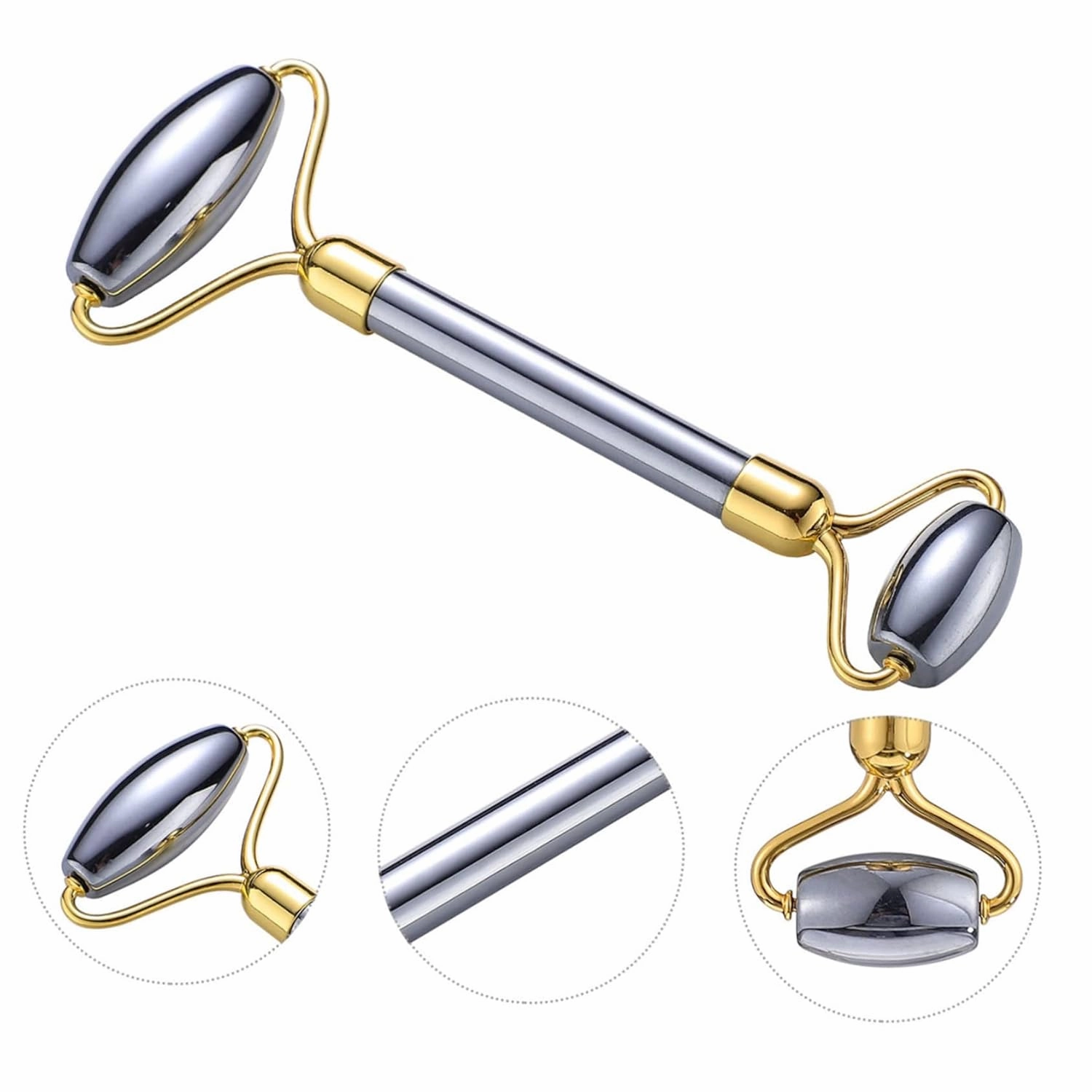 2pcs Jade Face Roller 's Facial Wrinkles Heads Skin Care Tool Anti-aging