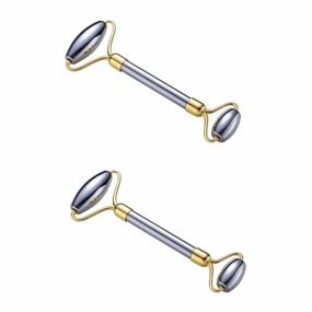 2pcs Jade Face Roller 's Facial Wrinkles Heads Skin Care Tool Anti-aging
