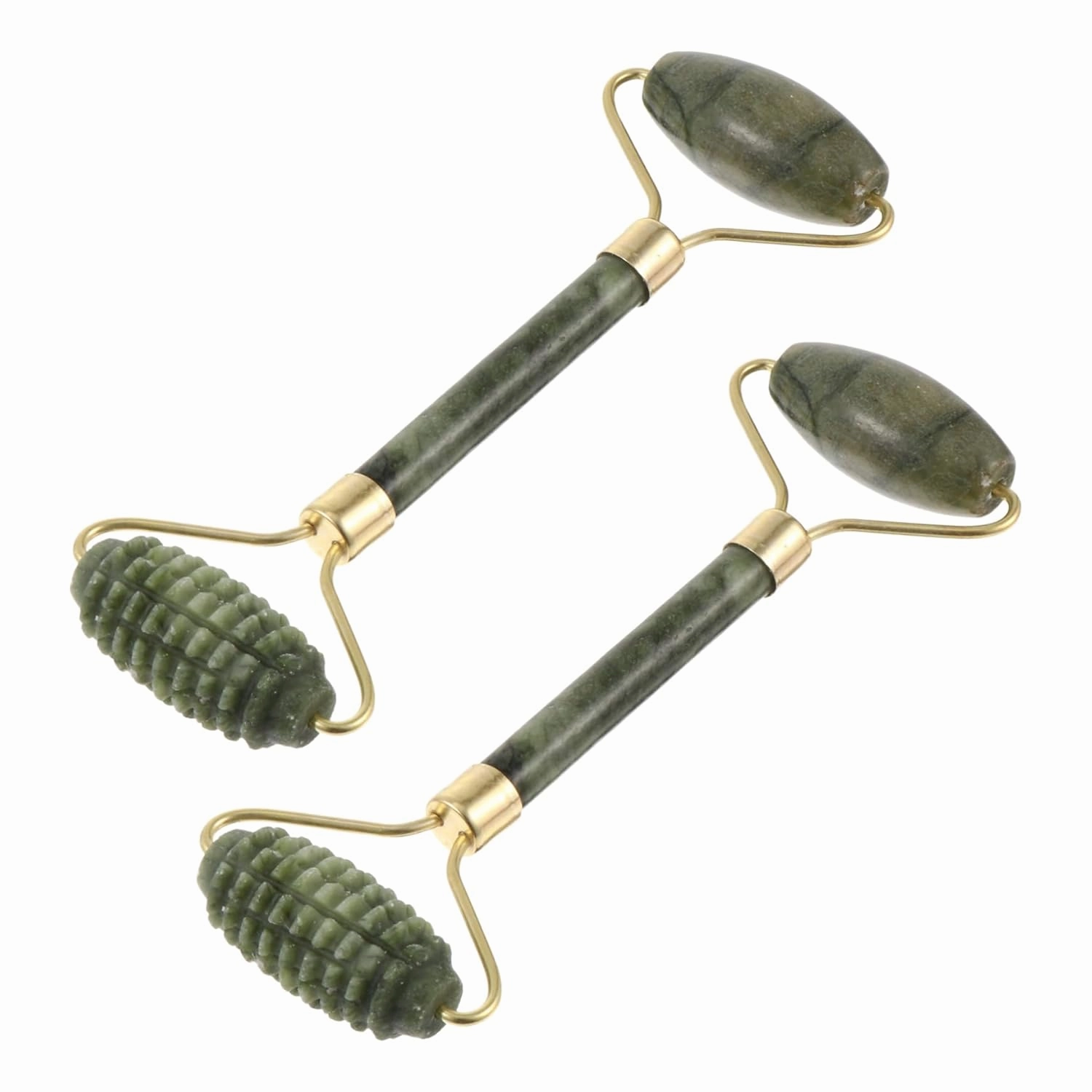 2pcs Jade Roller for Facial and Neck Smooth Texture Gua Tool for Home Salon Use Lifting and Tightening Skin Circulation and Beauty Routine