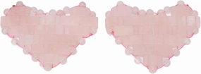 2Pcs Jadestone Eye Pad, Heart Shaped Facial Massage with Wrinkles Puffiness Removal Reusable for Relaxation Reduce Dark Circles Stress Skin Care Rose Quartz