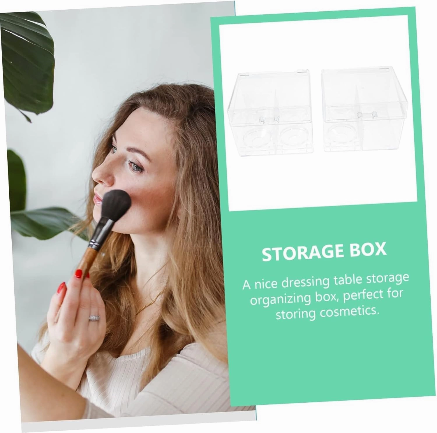 2Pcs makeup storage box makeup lip gloss clear lipglosses lipstick organizer tower jewelry organizer tray Acrylic Cosmetics Organizer Cosmetic rack Makeup Cotton Organizer (As Shown 1 12x10.8cm)
