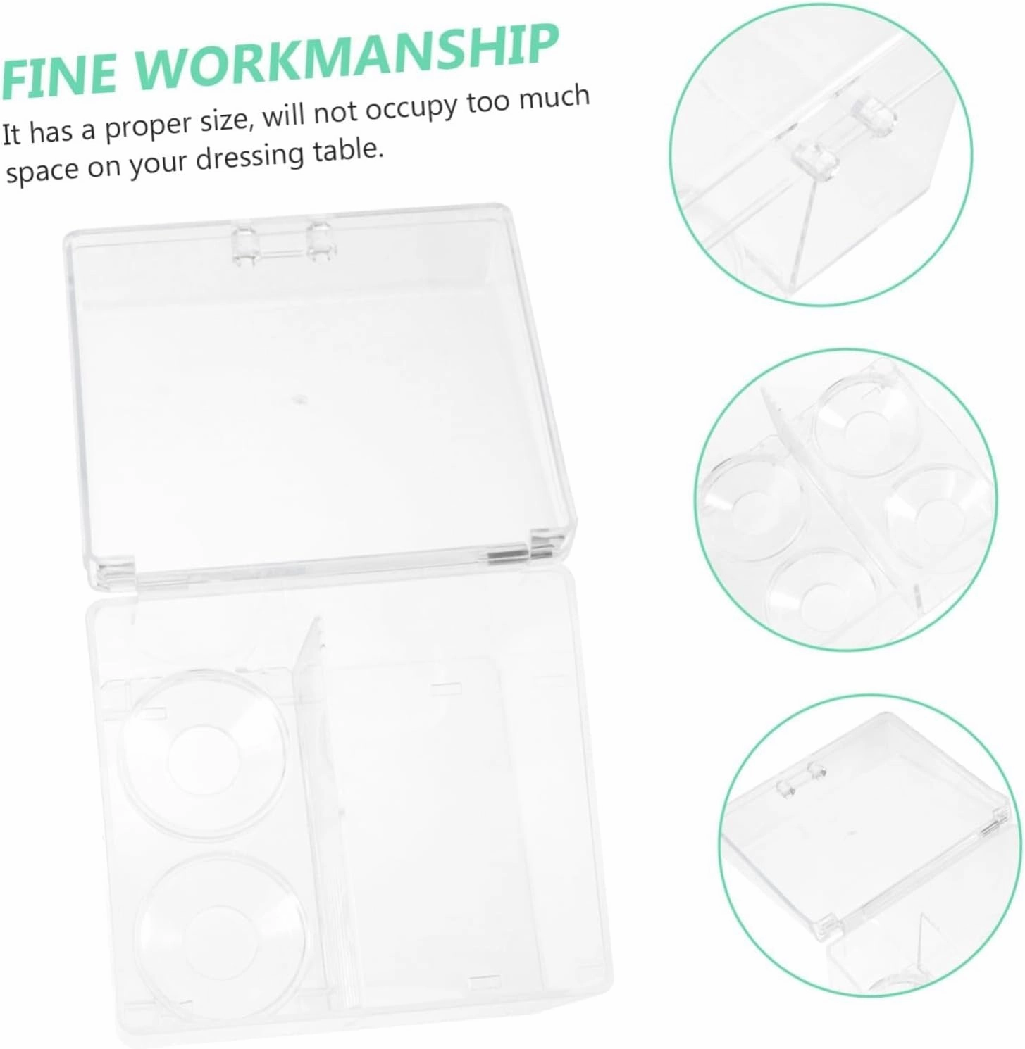 2Pcs makeup storage box makeup lip gloss clear lipglosses lipstick organizer tower jewelry organizer tray Acrylic Cosmetics Organizer Cosmetic rack Makeup Cotton Organizer (As Shown 1 12x10.8cm)