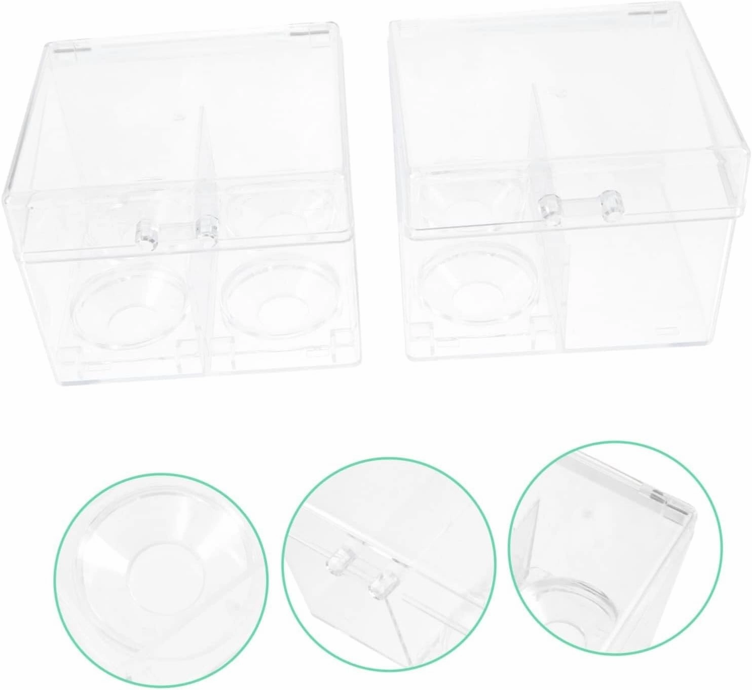 2Pcs makeup storage box makeup lip gloss clear lipglosses lipstick organizer tower jewelry organizer tray Acrylic Cosmetics Organizer Cosmetic rack Makeup Cotton Organizer (As Shown 1 12x10.8cm)