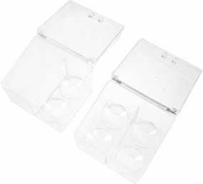 2Pcs makeup storage box makeup lip gloss clear lipglosses lipstick organizer tower jewelry organizer tray Acrylic Cosmetics Organizer Cosmetic rack Makeup Cotton Organizer (As Shown 1 12x10.8cm)