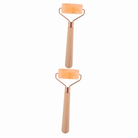 2pcs Rose Quartz Facial Roller for Women Massage Tool for Face Lifting Tightening Portable Facial Care Tool for Aging Skin