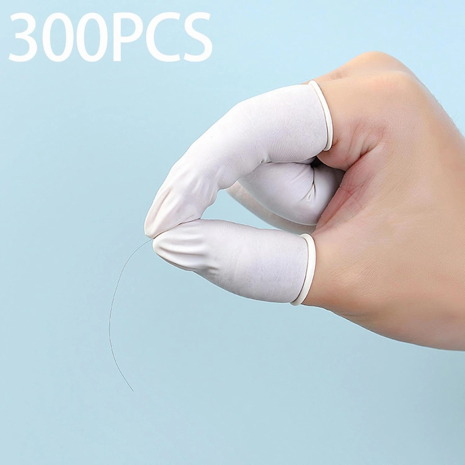 2x300Pcs Disposable Latex Finger Cots Fingertip Protective Gloves Handmade Nonslip Touch Screen Nails Finger Covers Protection for Cleaning, 3 Pcs