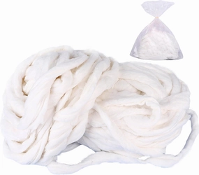 300g Pure Cotton Roll for Salon Cotton Sliver Cotton Coil, About 65 Feet / 20 M, for Cleaning, Manicures, Skin Care, Salon Cotton Coil ，for Everyday Household Use