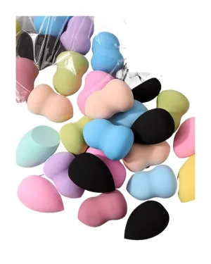30pcs Powder Blending Makeup Sponge Beauty Egg Set For Liquid Cream And Powder, Multicolor Without Latex Suitable For All(Random color shape)