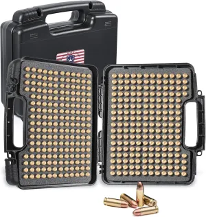 390Round 9mm Ammo Storage Case, Travel Safe/Mil Spec/Waterproof Ammo Box - for 9x19mm Parabellum/9mm Luger, 380ACP, 38 S&W, 356 TS&W,7.63mm Mannlicher,8mm Steyr,.357SIG
