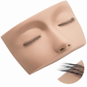 3 Lash Layers Lash Mannequin Head For Eyelash Extension, Lash Extension Practice Face for Beginners Reusable Makeup Massage Training Supplies