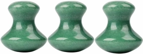 3 Pc Jade Mushroom Shape Tool Natural Rose Quartz Jade Stone Gua Sha Facial Eye Neck Skin Scraper SPA Relax Foot Care,Green
