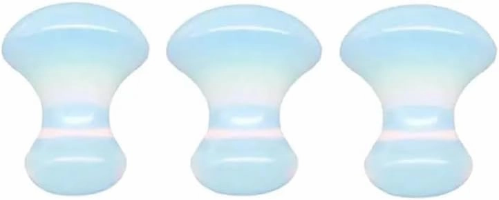 3 Pc Jade Mushroom Shape Tool Natural Rose Quartz Jade Stone Gua Sha Facial Eye Neck Skin Scraper SPA Relax Foot Care,Protein