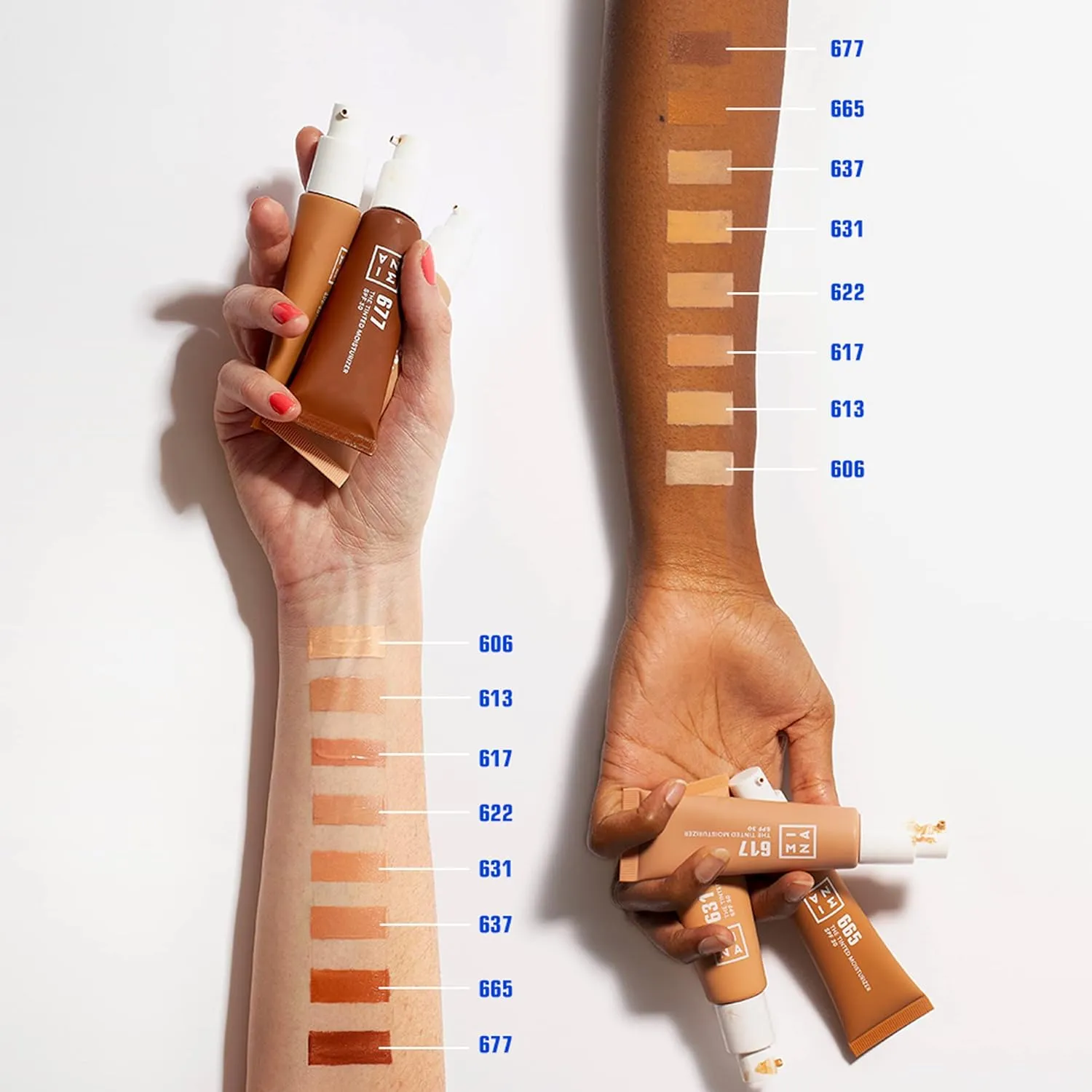 3INA MAKEUP - Vegan - Cruelty Free - The Tinted Moisturizer SPF30 613 - Nude - BB Cream Light to Medium Coverage - Hyaluronic Acid - SPF Face Moisturiser For All Skin Tones