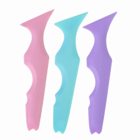 3pcs Silicone Makeup Tool for Eyebrow Stencils Eyeliner Aid Lipstick Drawing Makeup Supplies for Effortless Eye Application and Precision Lip Color